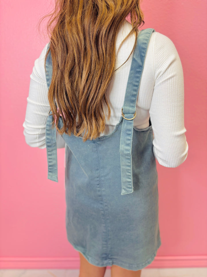 The Charlie Denim Overall Dress