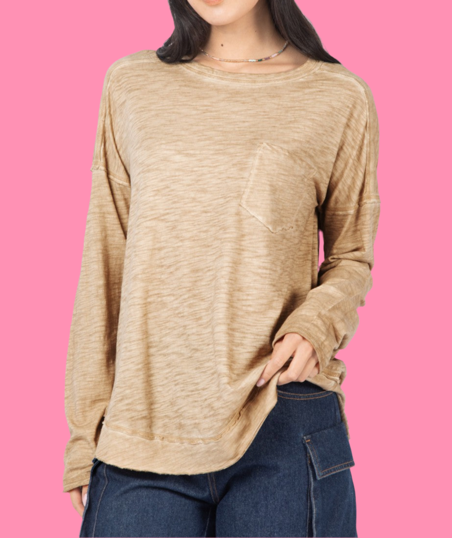 The Lauren Raw Edge Detail Top