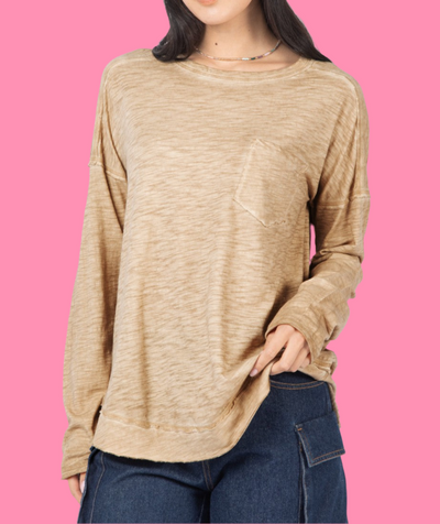 The Lauren Raw Edge Detail Top