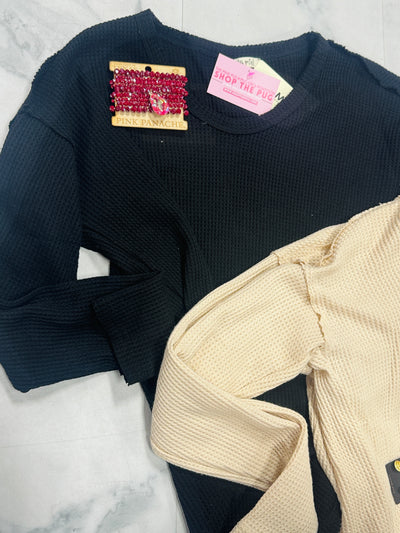 The Mae Waffle Knit Top