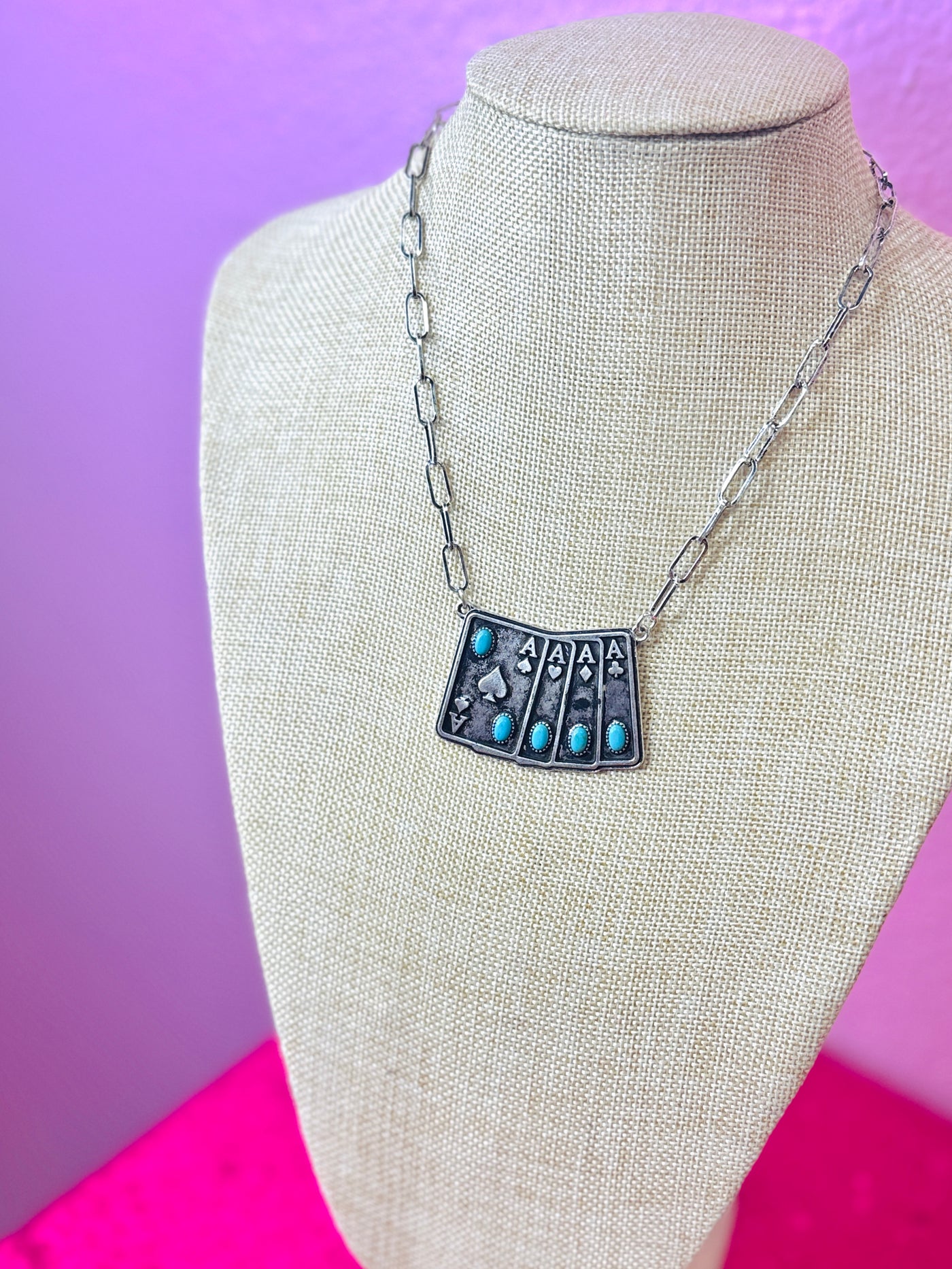 Western Four Aces Necklace