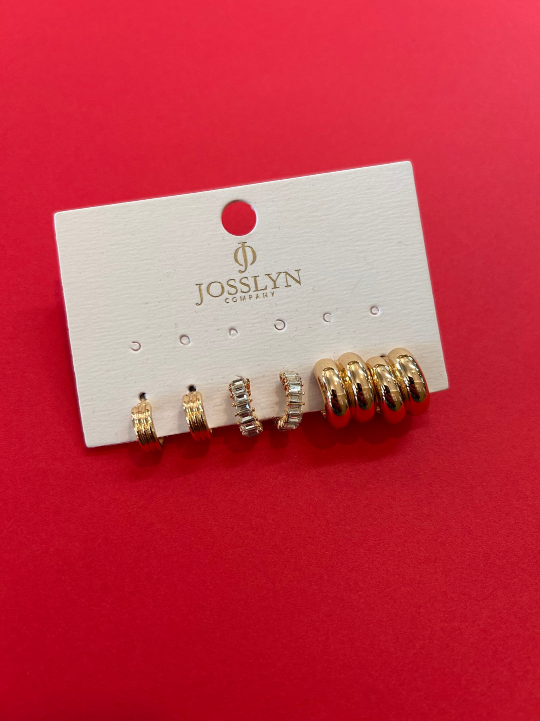 The Baguette Stone Earring Trio