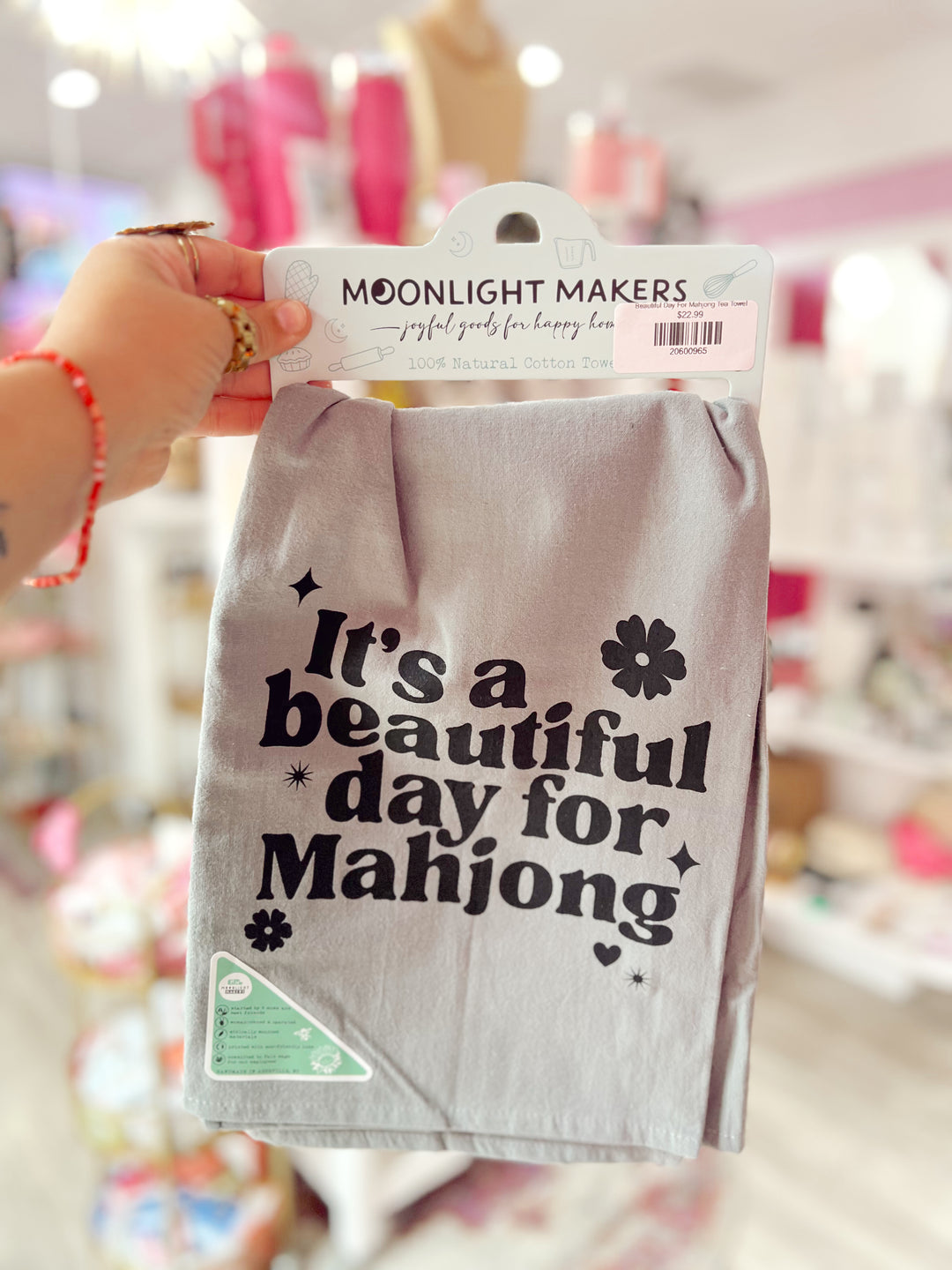 Beautiful Day For Mahjong Tea Towel