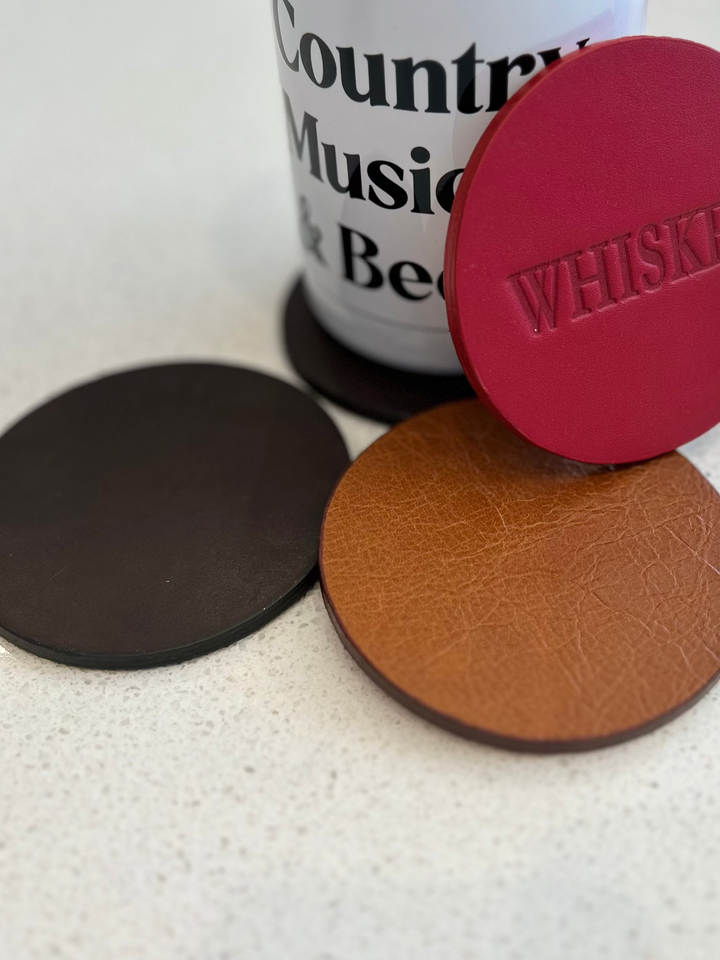 Leather Coaster by Jimmy