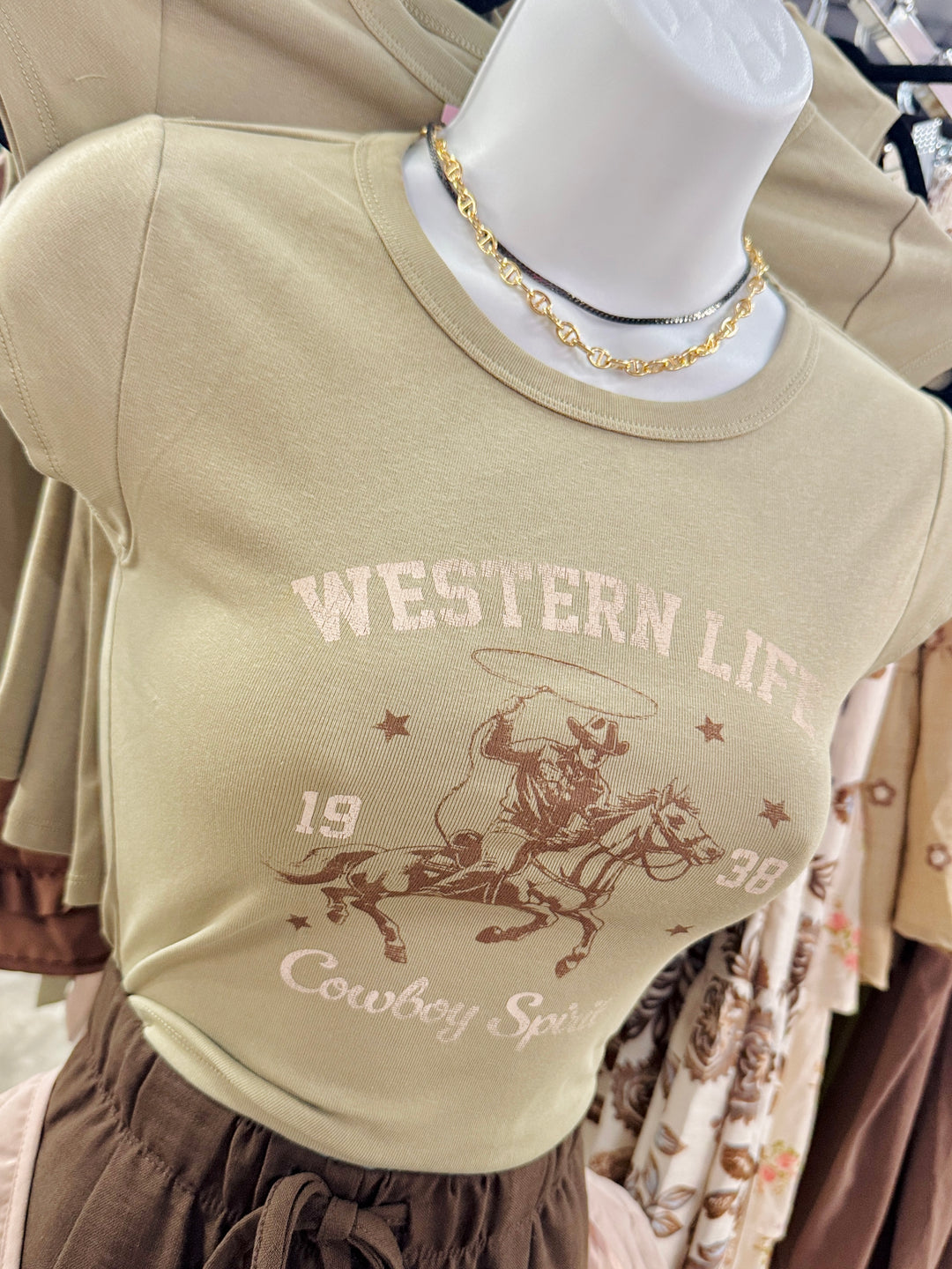 Western Life Crop Tee