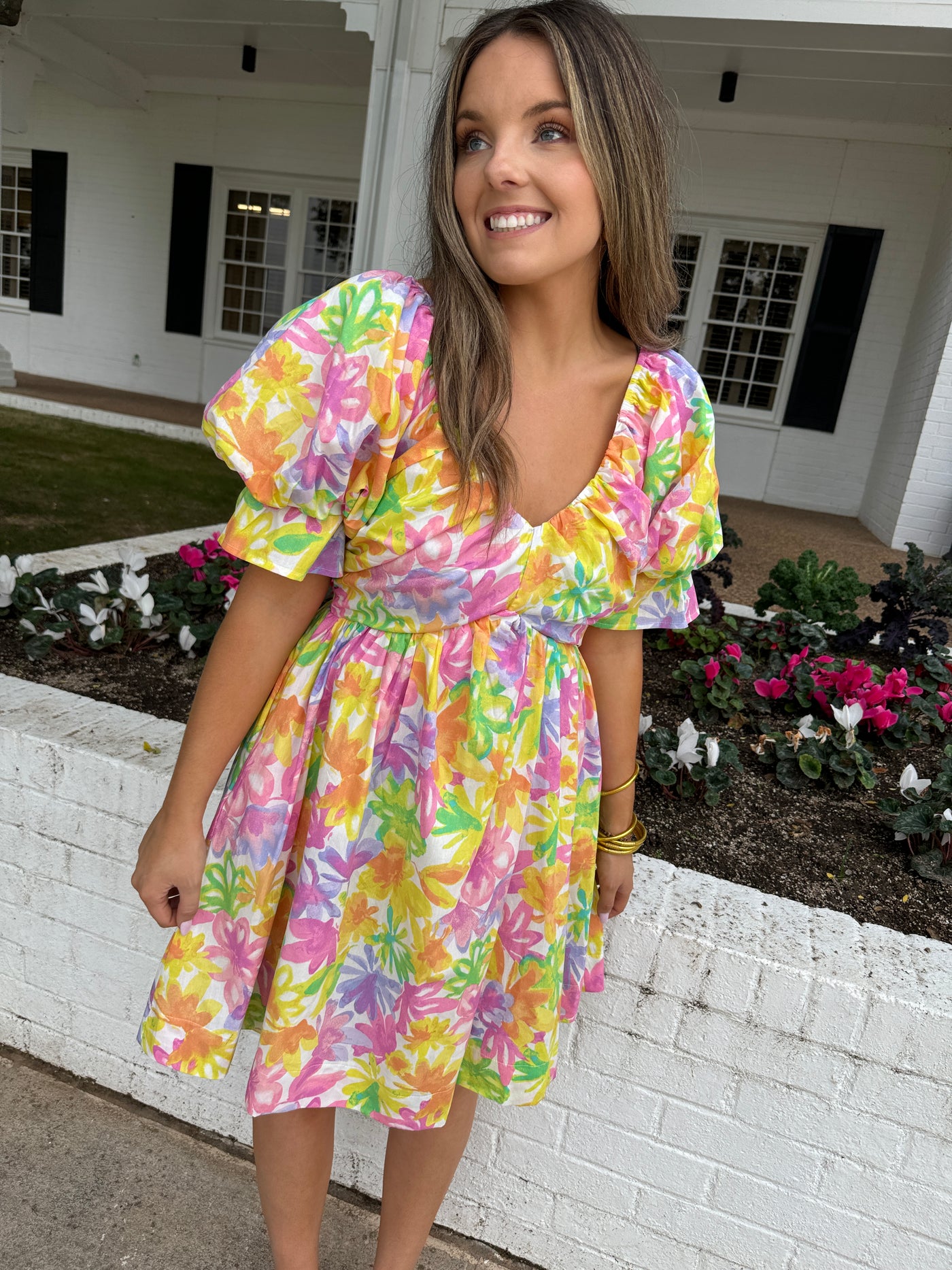 The Denise Sweetheart Floral Dress