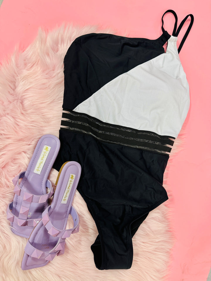 Caribbean Cruise One Shoulder Swimsuit