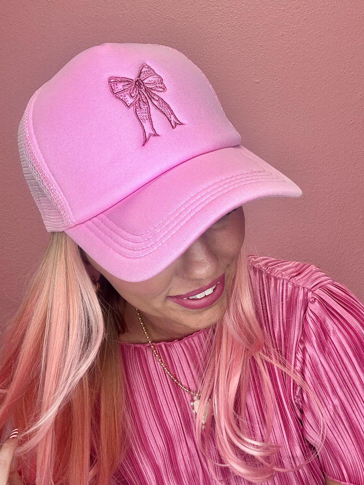 Just A Girl Bow Trucker Hat