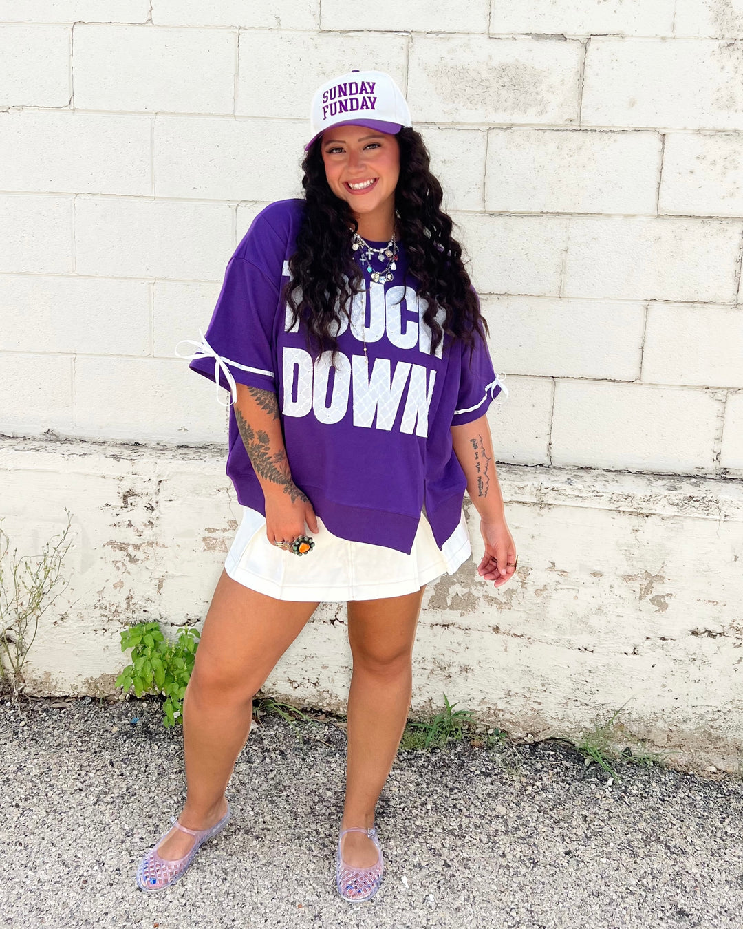 Touchdown & Bows Jersey Top