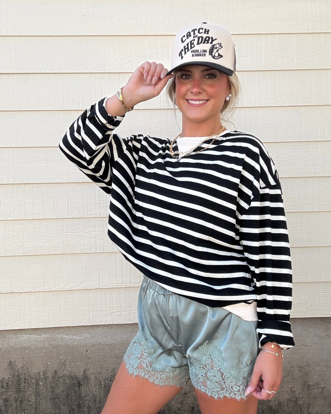 Stripes & Sass Long Sleeve Top