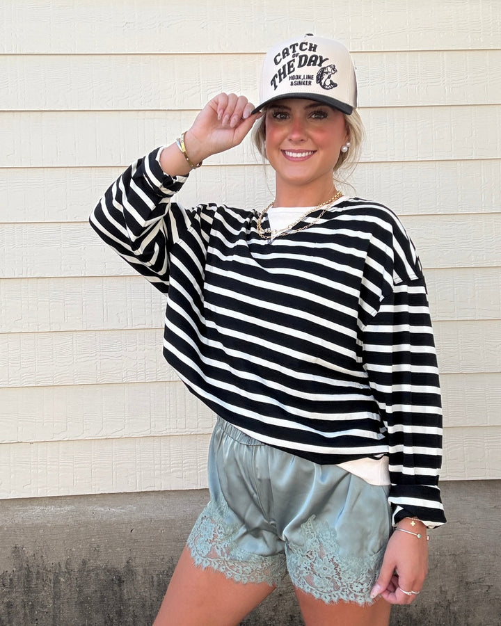 Stripes & Sass Long Sleeve Top