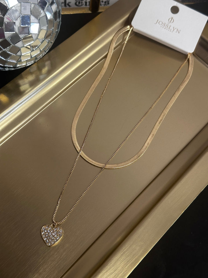 Loves Embrace Heart Necklace Set
