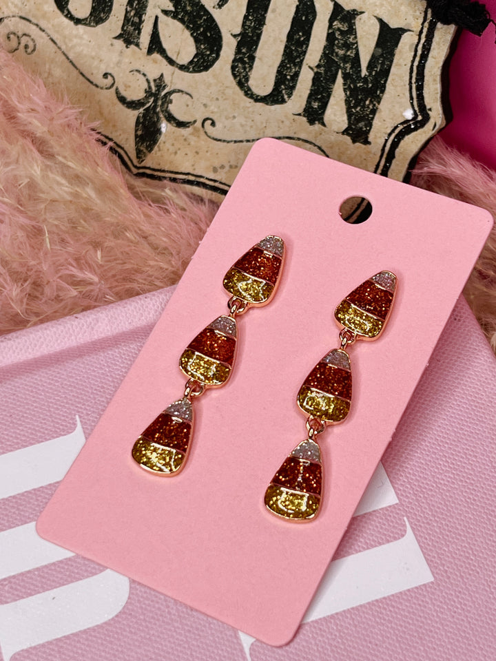 Candy Corn Dangle Earrings