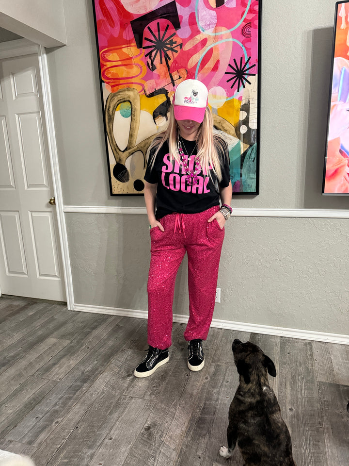 Steal The Show Sequin Joggers