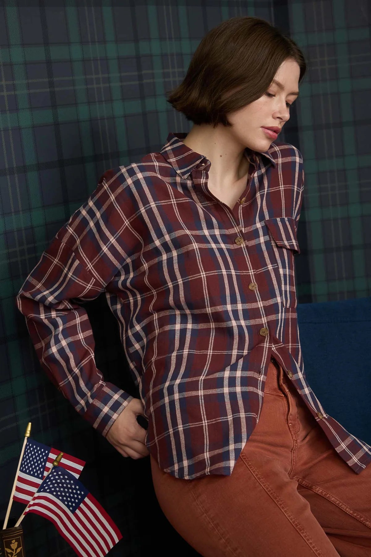 The Aspen Plaid Top