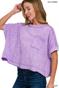 The Halo Washed Oversized Crop Tee