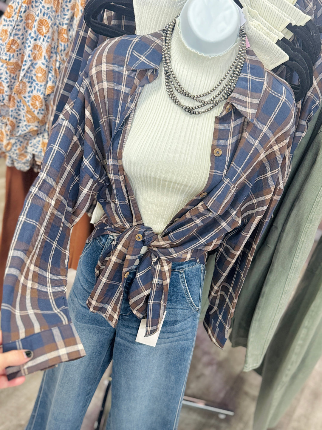 The Aspen Plaid Top