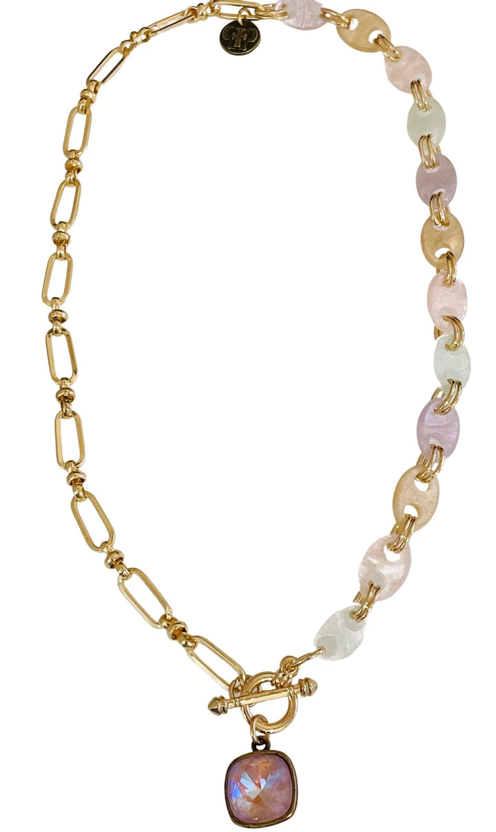 The Caroline Pearlescent Austrian Crystal Necklace