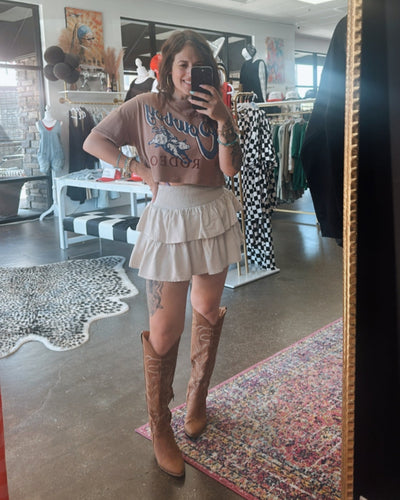 The Preslie Ruffle Mini Skirt
