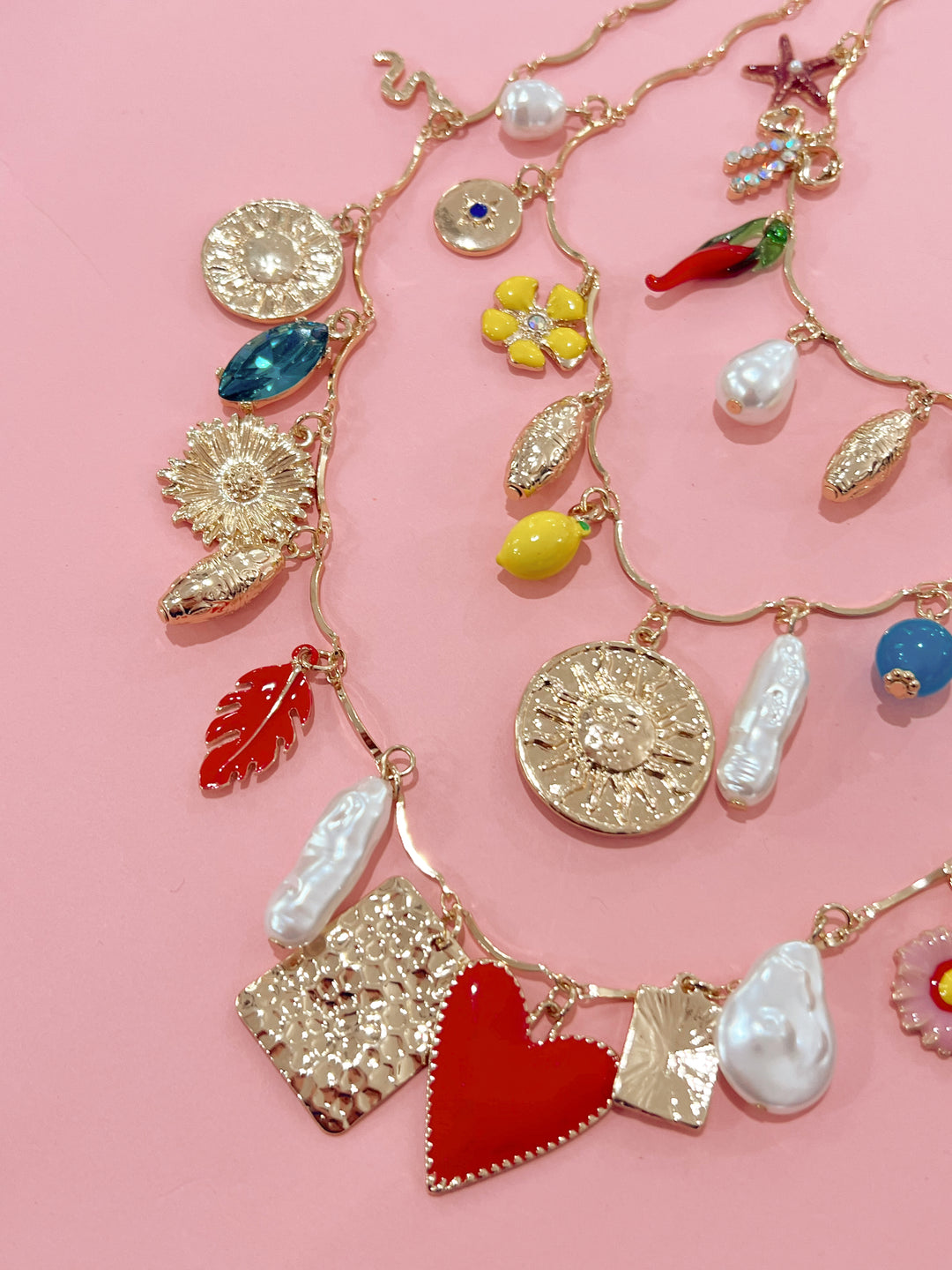 Summer Tropics Charm Necklace