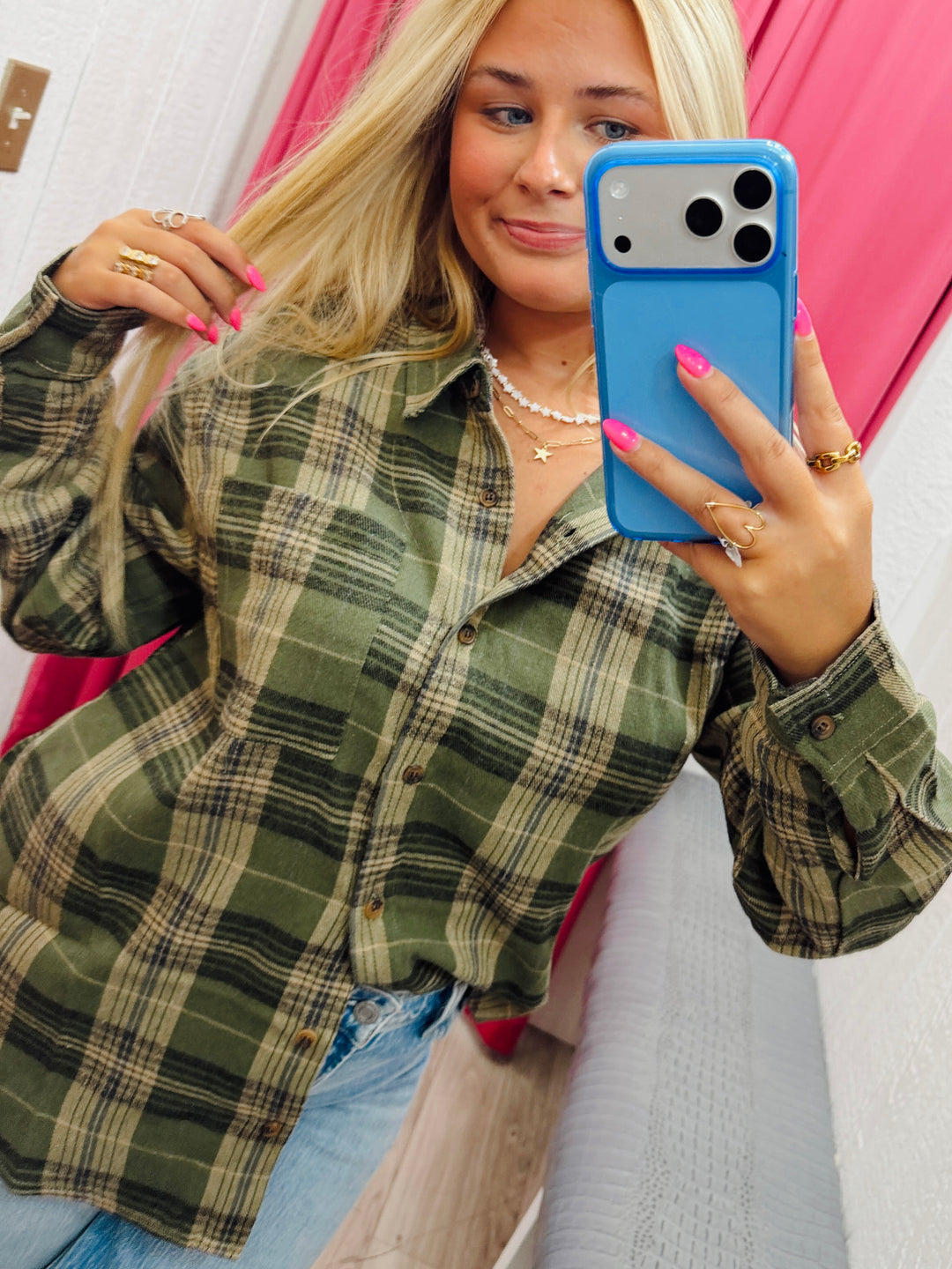 The Frannie Flannel Top