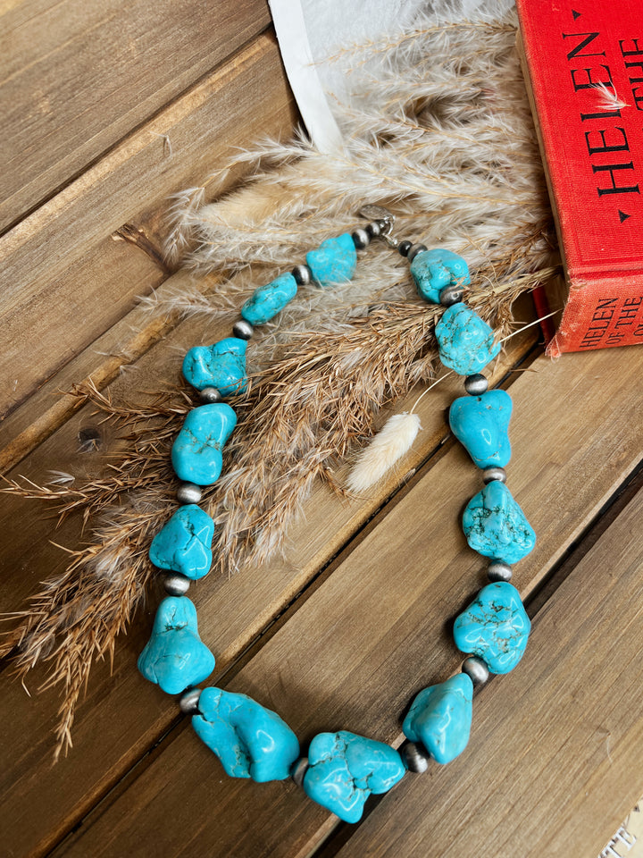 Jodie Chunky Turquoise Necklace