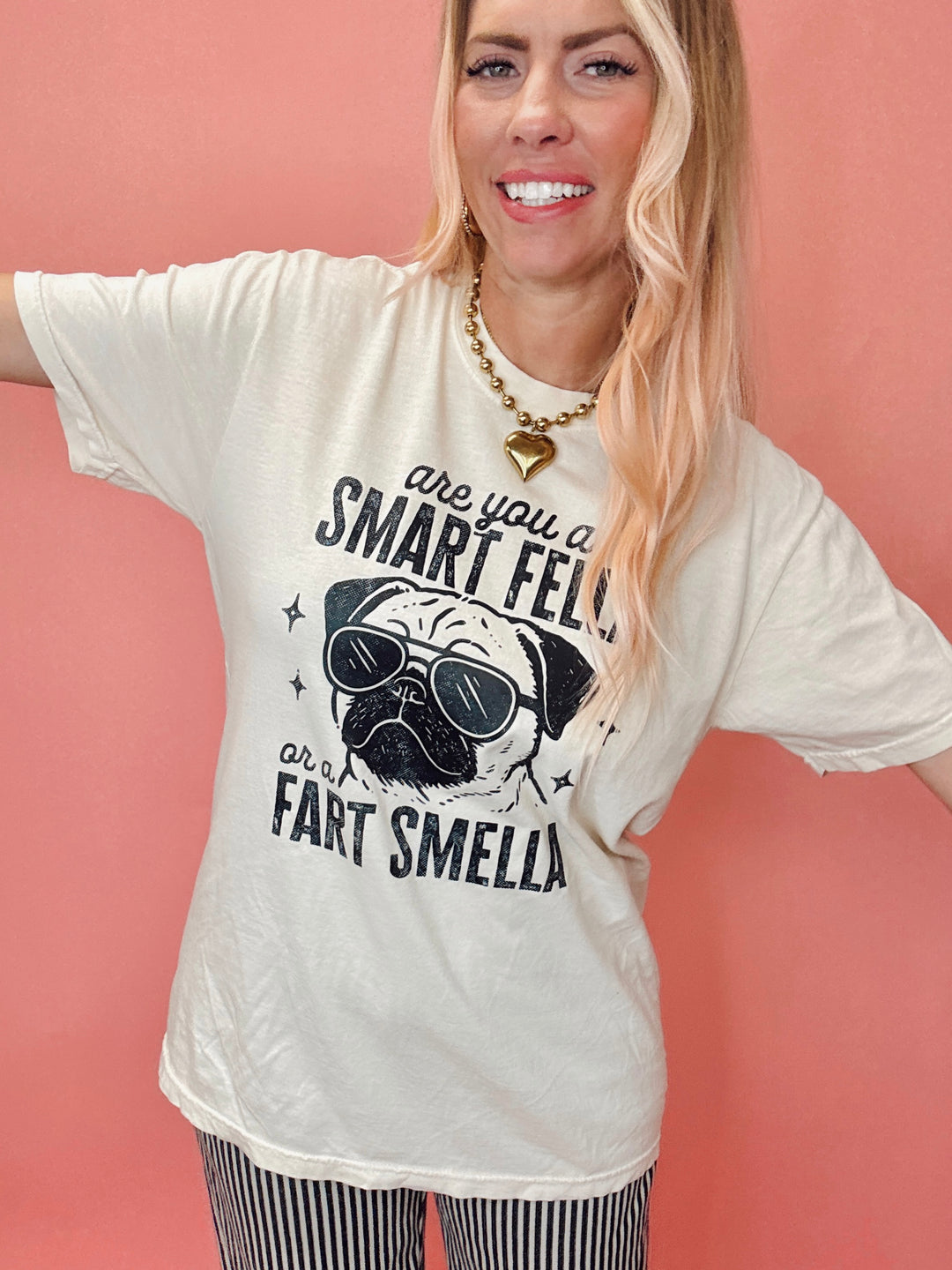 Smart Fella Pug Graphic Tee