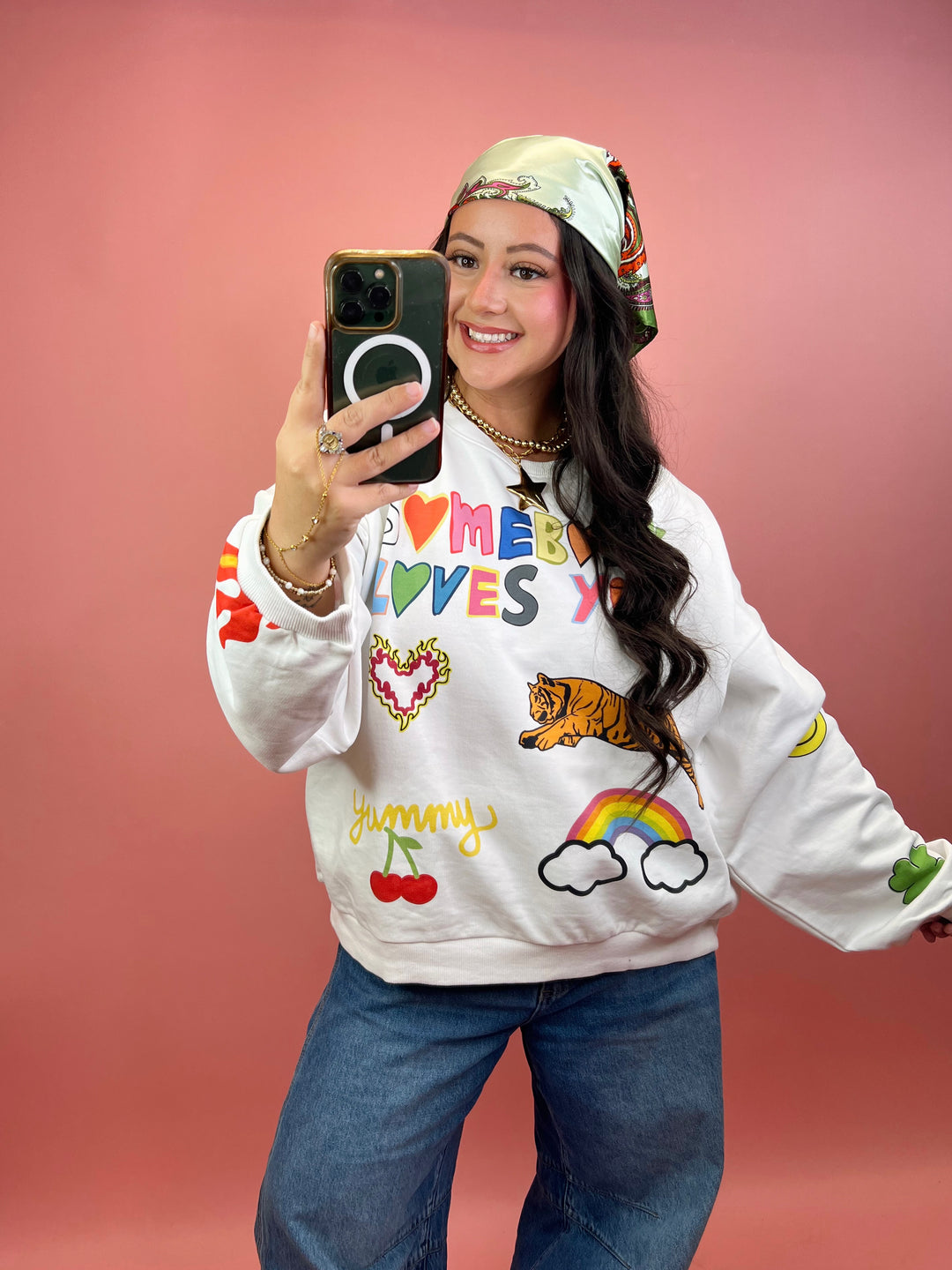 Somebody Loves You Graphic Sweater