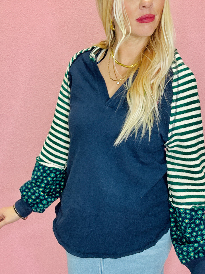 The Jackie Stripe & Floral Top