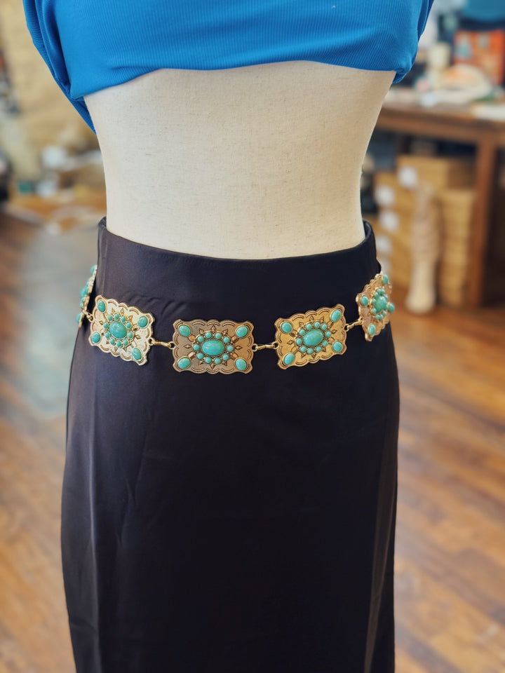 Turquoise & Tones Disc Belt