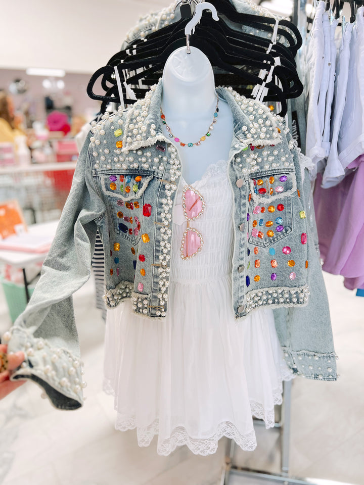 The Main Character Pearls & Gemstone Jacket