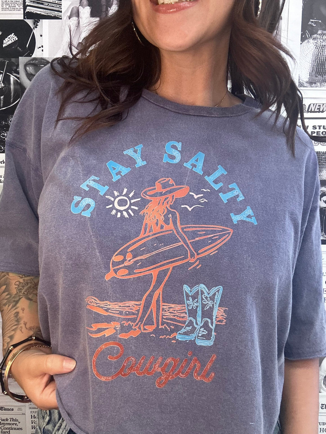 Stay Salty Crop Graphic Tee