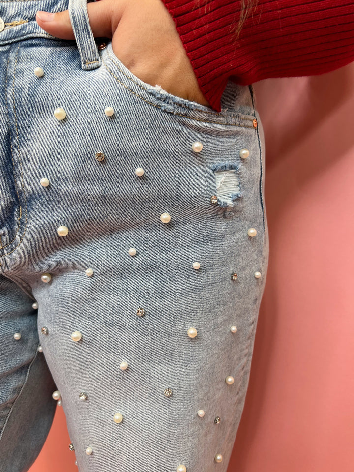 The Pearl High-Rise Wide Leg Jeans