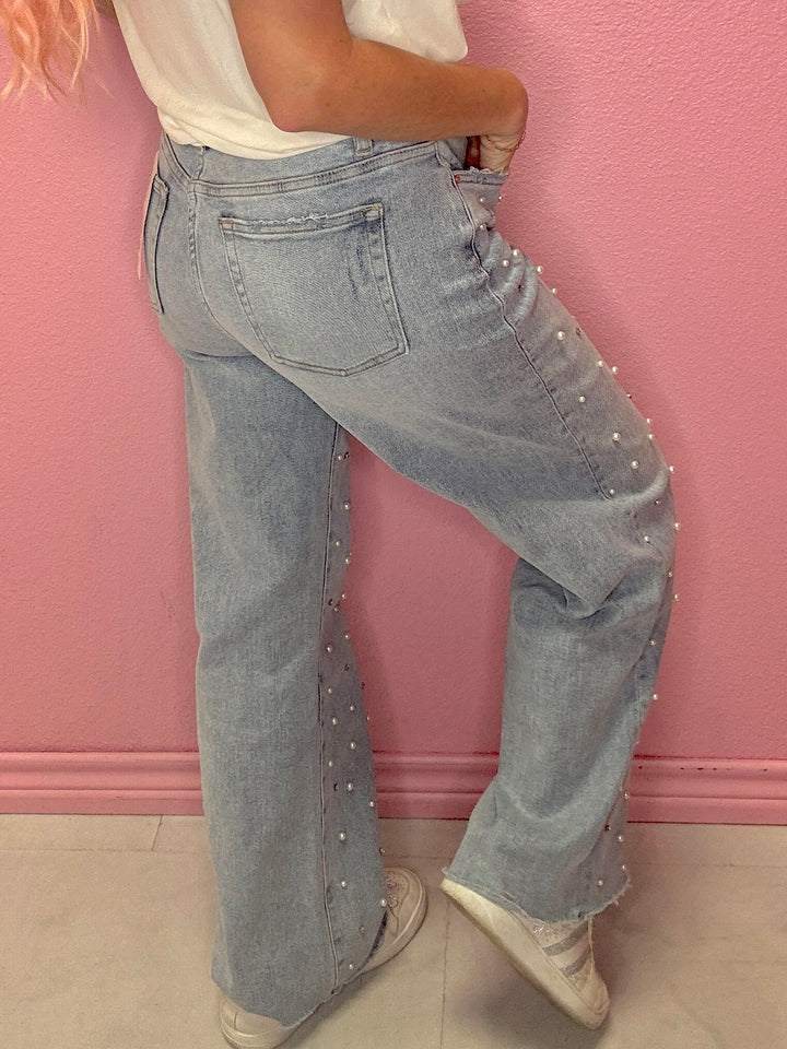 The Pearl High-Rise Wide Leg Jeans