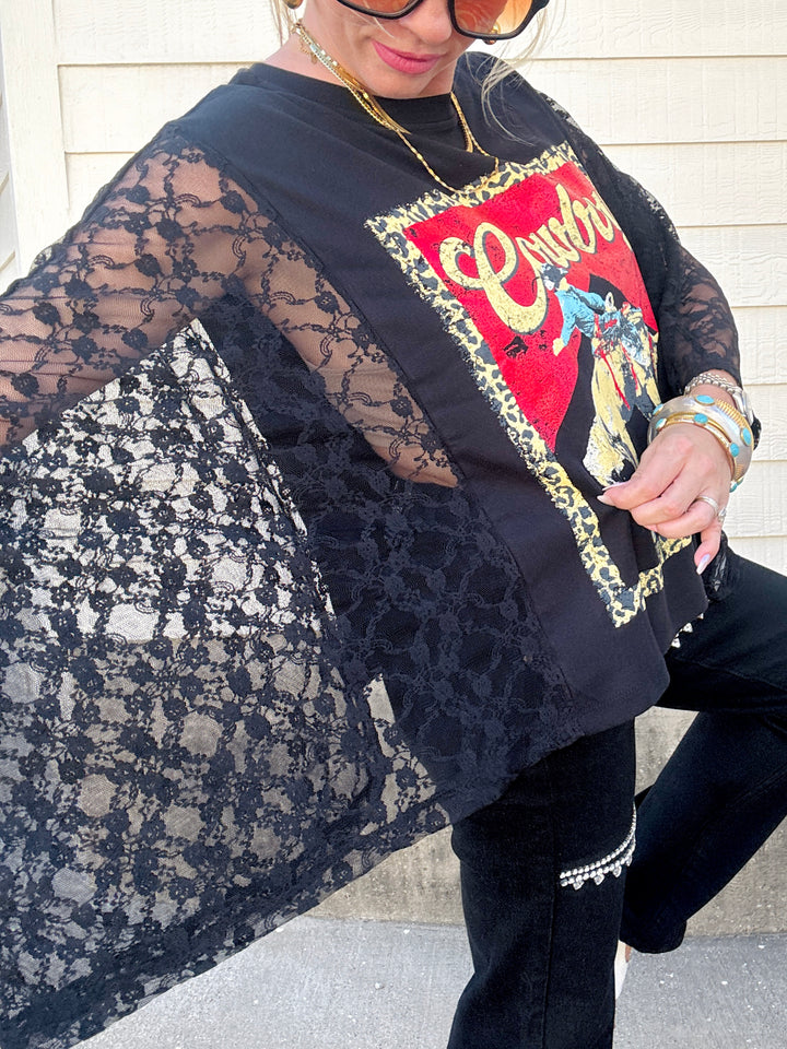 Cowboy Lace Kaftan Top