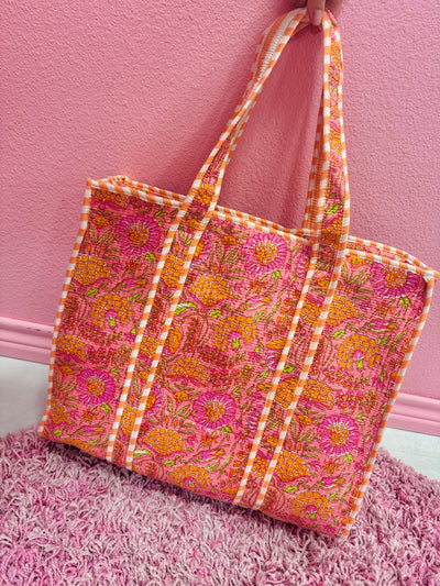The Mila Quilted Tote Bag