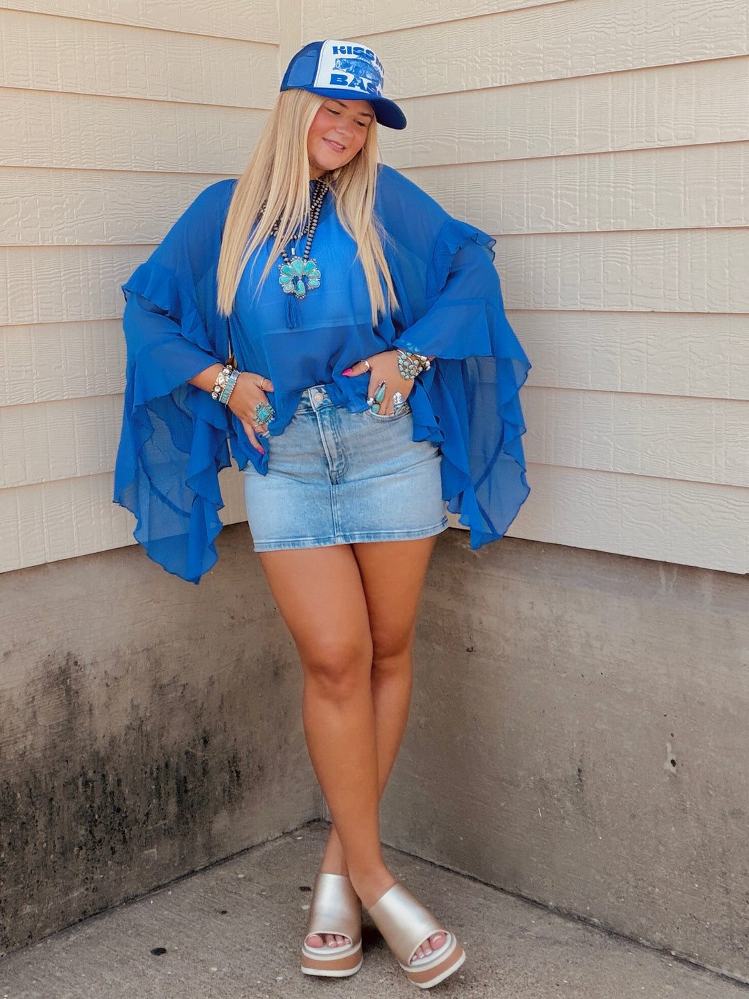Twirl & Whirl Ruffle Blouse