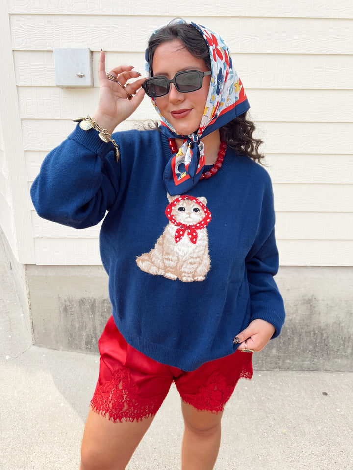 Midnight Meow Cat Sweater