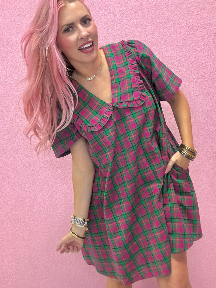 The Shelby Plaid Dress