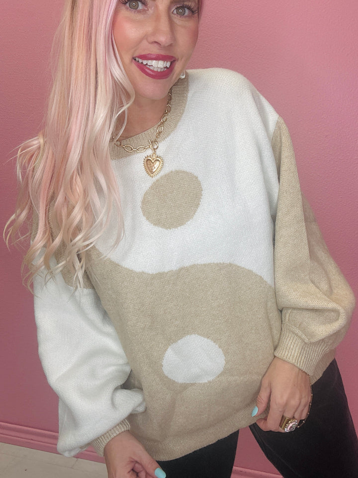 Yin Yang Long Sleeve Sweater