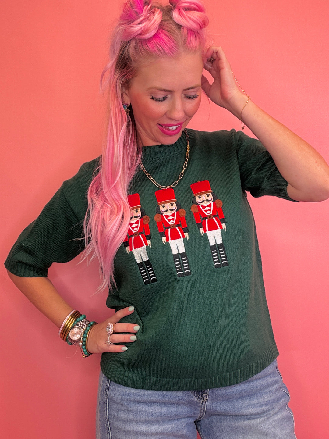 The Green Nutcracker Sweater