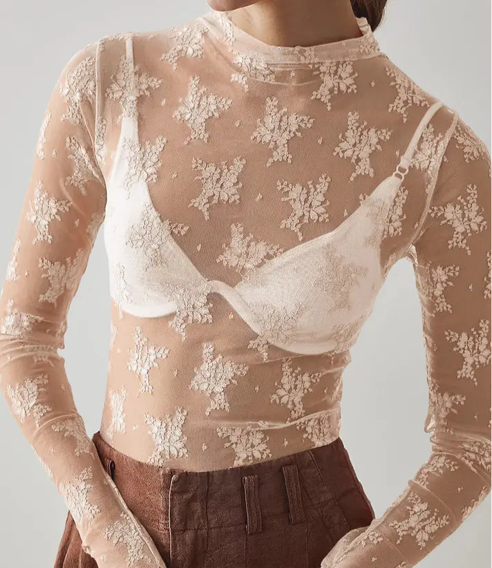 Floral Lace Long Sleeve Top