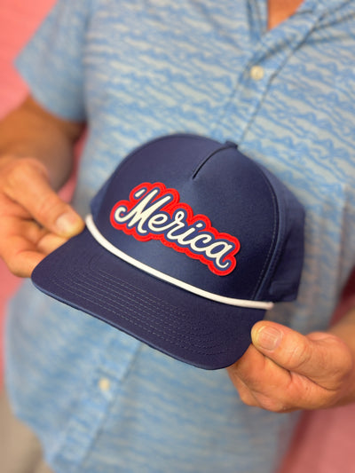 'Merica Navy Golf Rope Hat