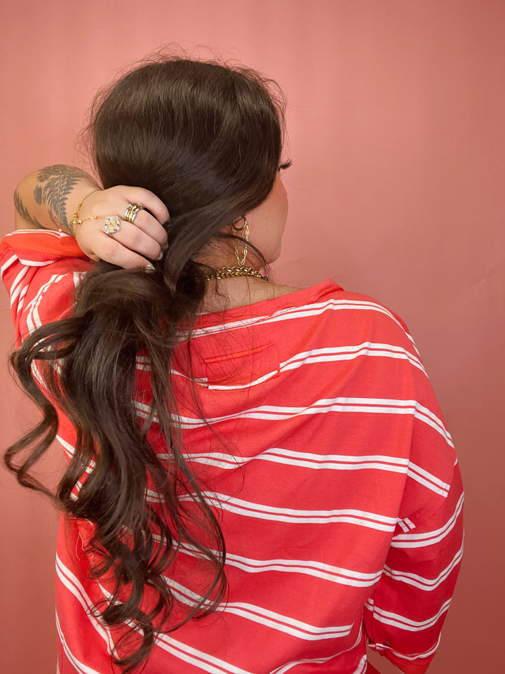 Seams & Sunshine Striped Knit Top