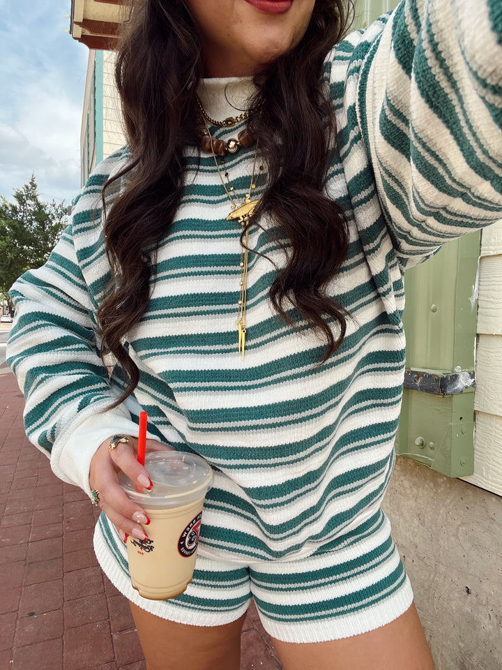 Cozy & Cutie Stripe Shorts