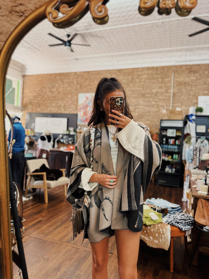Ellie The Horse Blanket Shawl Wrap Scarf