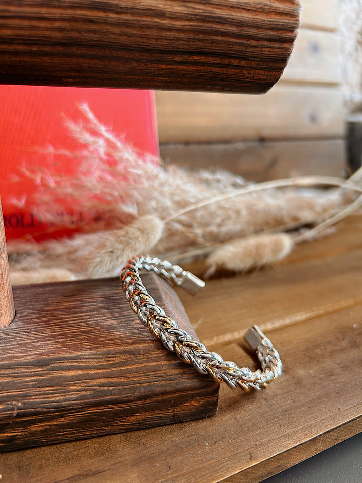 Gold & Silver Rope Cuff