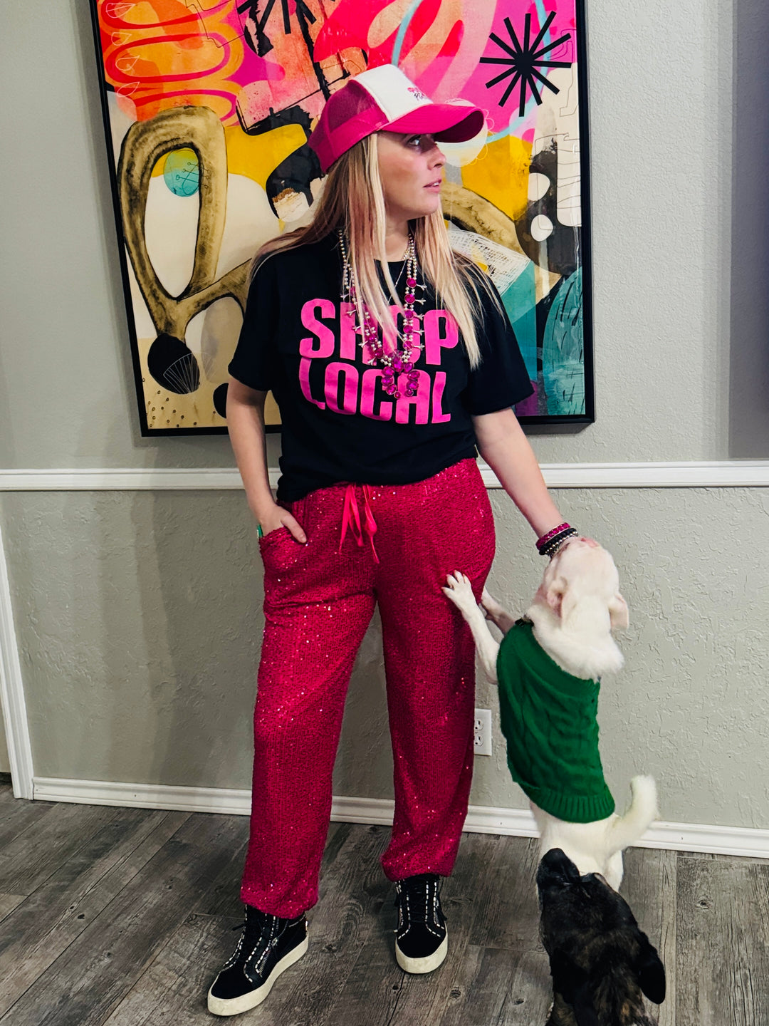 Steal The Show Sequin Joggers