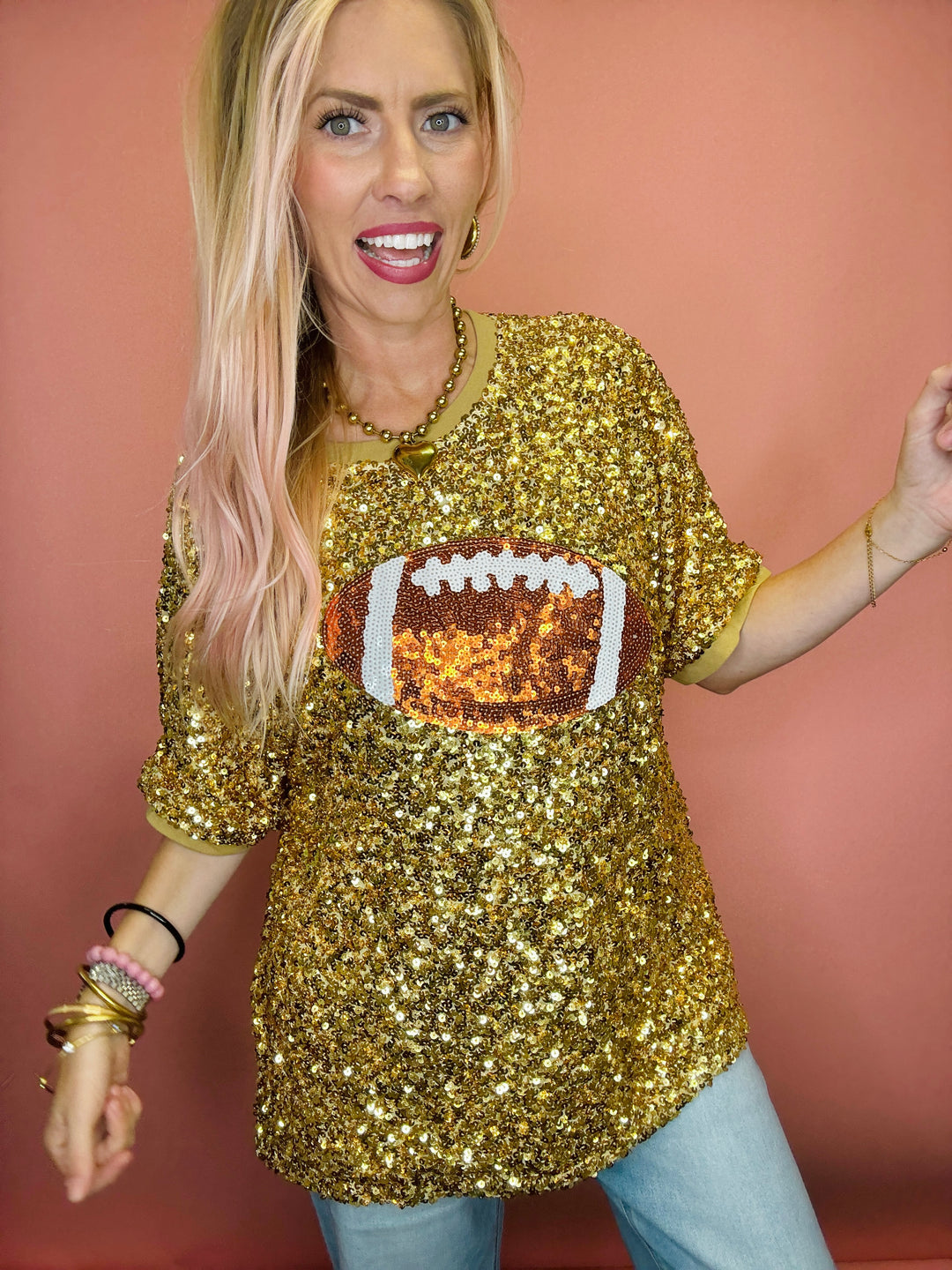 Game Day Football Sparkly Top