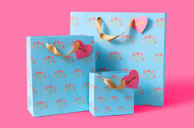 Blue Bouquets Gift Bag